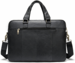 Captain-K PU Leather Waterproof Laptop Bag-Khaki - Image 8