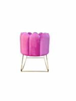 Modern Velvet Wooden Baby Crib Cot Rocker-Pink - Image 5