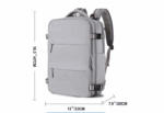 Captain-K Quality Travel Backpack Large Capacity - Expandable- Grey - Image 3