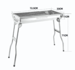 Navigate Bbq Grill Stainless Steel Outdoor Foldable Braai Stand - Large - Image 6