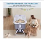 Multifunctional crib 6-level adjustable high-quality baby cradle - Image 8