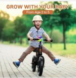Captain-K Toddler Balance Bicycle for Kids Age 2 to 5 Years-BLACK - Image 3