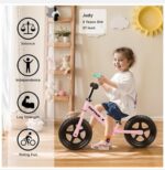 Captain-K Toddler Balance Bicycle for Kids Age 2 to 5 Years-PINK - Image 2