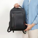 Captain-K Unisex All Purpose Multi-Compartment Laptop Bag-Black - Image 10