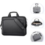 Captain-K Waterproof Shoulder Laptop Briefcase Bag 16"-Grey - Image 6