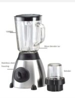 Captains Kitchen - 850W 1.5L Heavy Duty Stainless Steel Blender & Grinder - Image 3