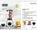 Captains Kitchen - 850W 1.5L Heavy Duty Stainless Steel Blender & Grinder - Image 9