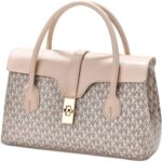 Leather Luxury Handbags- Pink & White - Image 2