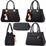 Leather Luxury Handbags- Black - Image 2