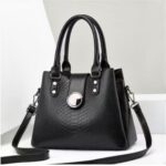 3 Piece Set Leather Large Capacity Luxury Handbags - Image 2