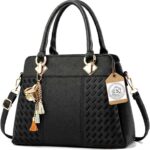 Leather Large Capacity Luxury Handbags-Black
