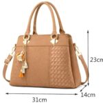 Leather Large Capacity Luxury Handbags-Brown - Image 2