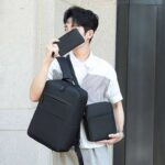 All purpose Backpack- Laptop Bag with USB Charging cable-Black - Image 3