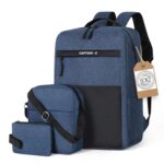 All purpose Backpack- Laptop Bag with USB Charging cable-Navy blue