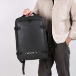 Leather Waterproof Business- Travel-All purpose Laptop Backpack-Black - Image 4