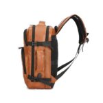 Leather Waterproof Business- Travel-All purpose Laptop Backpack-Khaki - Image 3