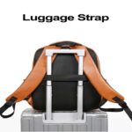 Leather Waterproof All purpose Backpack-khaki - Image 3