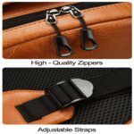 Leather Waterproof All purpose Backpack-khaki - Image 2