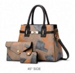Luxury woven pattern Pu leather handbag- Light shade - Image 8